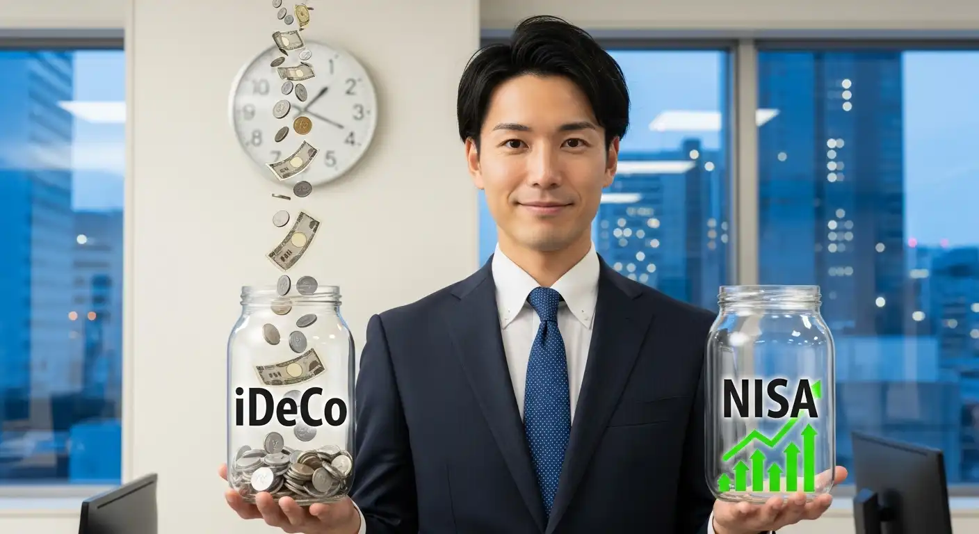 公務員がiDeCoとNISAを併用して資産形成するイメージ公務員がiDeCoとNISAを併用して資産形成するイメージ